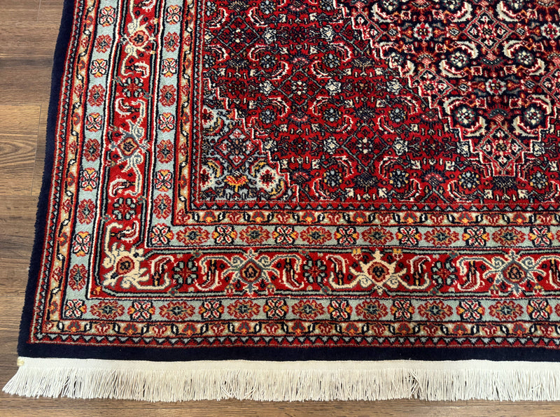 Indo Persian Bijar Rug 6x9, Hand Knotted Wool Carpet
