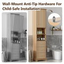 Tall Bathroom Cabinet With 1 Door, 3 Drawers, Open Storage - Wood by HouseOfZazla
