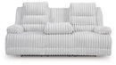 Rhines Falls - Reclining Power Sofa With Drop Down Table - Alloy