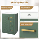 24" Bathroom Vanity with Integrated Ceramic Sink and Storage by HouseOfZazla