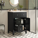 Bathroom Vanity With Basin, Rectangular Cabinet With 2 Drawers And Soft Closing Door by Unique Piece Furniture