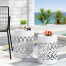 Outdoor Metal Side Table Set of 2
