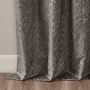 Knitted Jacquard Damask Total Blackout Grommet Curtain Panel by HouseOfZazla