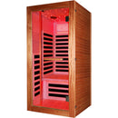 Single Person Sauna Room With LED Lighting, Epoxy Heating Plates, And Compact Design - American White Oak by HouseOfZazla