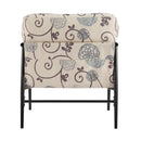 27.56" Modern Accent Chair with Plush Cushions and Wooden Armrests