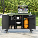 K&K 55.5" Outdoor Kitchen Island with Sink by HouseOfZazla