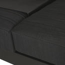 Giovanna 3-Seater Sofa with Aluminum Frame and Water-Repellent Cushions - Black by HouseOfZazla