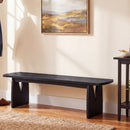 Black Modern Dining Bench