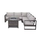 Walsh 4-Piece Aluminum Firepit Sofa Set