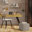 Elmer - Square Woven Pouf - Natural / Gray by HouseOfZazla