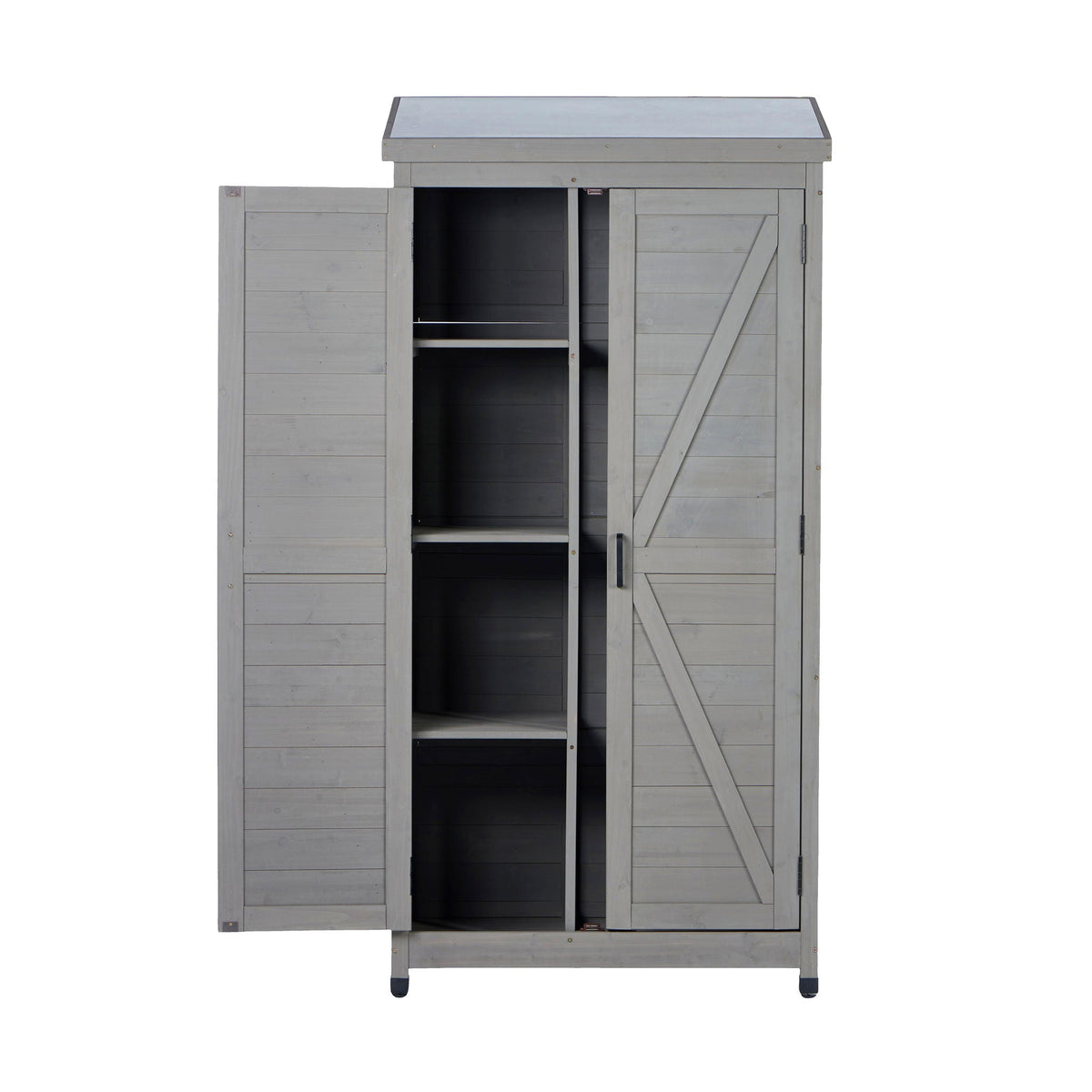 Outdoor Storage Shed With Vertical Tool Cabinet For Backyard, photo 34 of 35