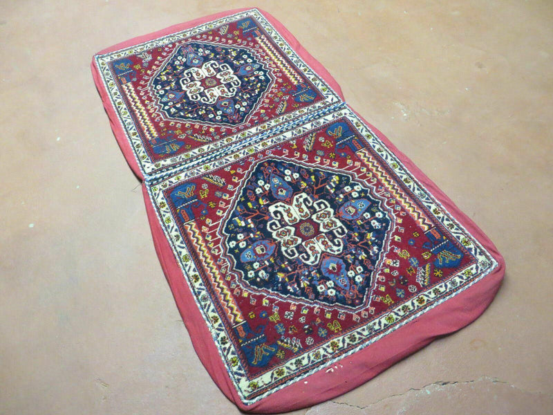 2'X 4' Antique Handmade Turkish Floral Oriental Wool Rug Pillow Case Cushion