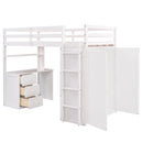 Loft Bed With Drawers, Desk, And Wardrobe by HouseOfZazla