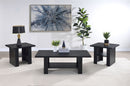 Rodez 3-piece Engineered Wood Coffee Table Set Black