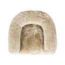 Avalon - Genuine Sheepskin Fur Split Barrel Back Accent Chair - Natural Blonde by HouseOfZazla