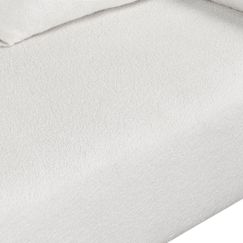 82x36" Modern Loop Yarn Fabric Sofa, One-Piece Seat Frame, Minimalist 2-3 Seat Couch Easy to Install, Loveseats with Extra Wide Domed Arms for Living Room, Bedroom, Apartment, Office(2 Pillows)