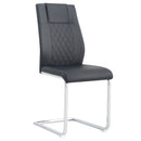 Modern Dining Chairs With Padded Seat, Metal Legs by HouseOfZazla
