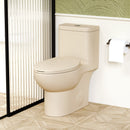 1.1/1.6 GPF Tornado Flush One-Piece Toilet with Comfort Chair Seat ADA Height 17" by HouseOfZazla
