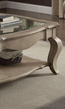 Chelmsford Clear Glass Coffee Table - Taupe