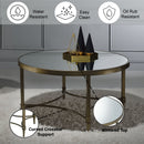 Aditya - Mirrored Antique Brass Coffee Table - Antique Brass by HouseOfZazla