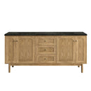 James Martin Laurent 72" Dual Mount Double Bathroom Vanity, Light Natural Oak