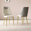 Dining Chairs (Set of 2) - Beige / Gray by Unique Piece Furniture
