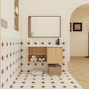 L-Shaped Wall Mounte Floating Bathroom Vanity With Integrated Sink by HouseOfZazla