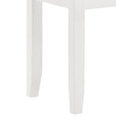 Vanity Stool With Padded Seat - White