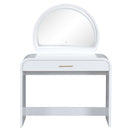 Makeup Vanity Table With Mirror Touch Screen Lighted Mirror, Dressing Table With Drawer For Bedroom - White by HouseOfZazla
