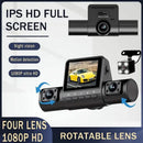 4-Channel Car DVR Dash Cam – 1080P Front, 720P Side & Rear, Night Vision