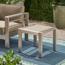 Cape Coral Contemporary Side Table With Frosted Glass Top by HouseOfZazla