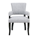 Elegant Arm Dining Chair With Brass Nail Head Detailing by HouseOfZazla