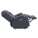 Omarion - Power Recliner With Lift, Heating & Massage - Blue Chenille by Unique Piece Furniture