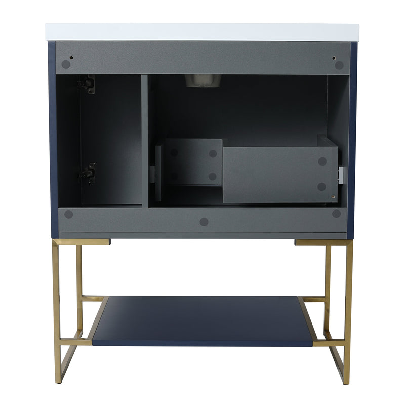 30 Inch Freestanding Bathroom Vanity With Resin Basin,30x18(BVA 01130NB-1)