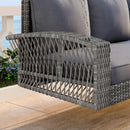 3 Person Large Patio Swing Bench With Cushions For Backyard by HouseOfZazla