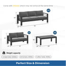 Outdoor Patio Set, All-Weather With Thick Cushions by HouseOfZazla