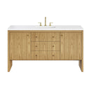 James Martin Hudson 60" Single Bathroom Vanity, Light Natural Oak