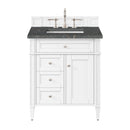 James Martin Brittany 30" Single Bathroom Vanity, Bright White