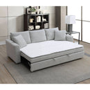 Connie - Boucle Sleeper Sectional Sofa With 2 Toss Pillows - Beige by Unique Piece Furniture