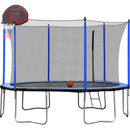 15Ft Trampoline With Basketball Hoop Inflator And Ladder (Inner Safety Enclosure) by HouseOfZazla
