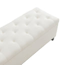 Button-Tufted Storage Ottoman With Safety Close Hinge by HouseOfZazla