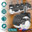 Office Chair Wheels Polyurethane Casters for Floors by LJGDeals