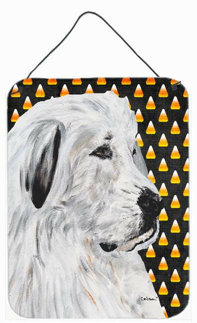 Great Pyrenees Candy Corn Halloween Wall or Door Hanging Prints SC9666DS1216