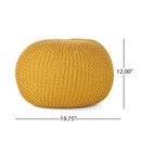 Bordeaux - Knitted Round Pouf, Versatile Ottoman And Floor Cushion by Unique Piece Furniture