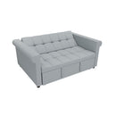Compact Loveseat With Trundle Sleeper And Storage Pocket - Gray by Unique Piece Furniture