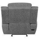 Bahrain Upholstered Power Glider Recliner Charcoal