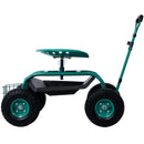 Rolling Garden Scooter Cart With 360° Swivel Seat And Tool Tray by HouseOfZazla