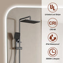 Wall Mounted LED Lighting Mirror With 3 Color Lighting, Dimming, Waterproof, Anti Fog, Touch Switch - Silver by HouseOfZazla