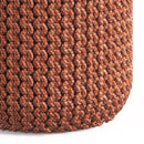 Wynne - Round Knitted Outdoor / Indoor Pouf - Orange by HouseOfZazla