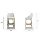 Newport 30.5" Coastal Curved Back Upholstered Barstool